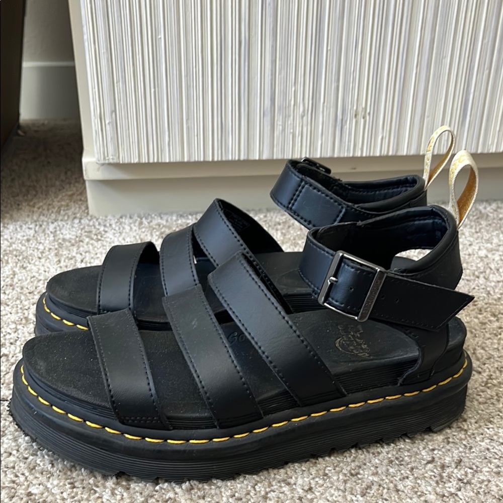 Black Vegan Doc Martens Blaire Sandals